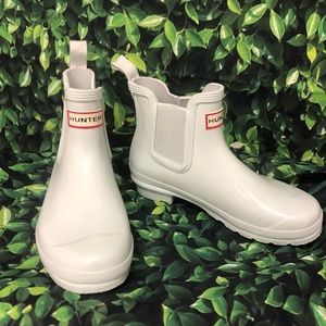 Hunter Boots Glossy Mint Green Light Blue Rain Boots Size 7